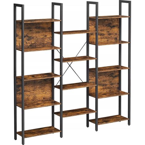 Libreria a Doppia Struttura Loft in Stile Industriale e Legno Rustico (1/5)