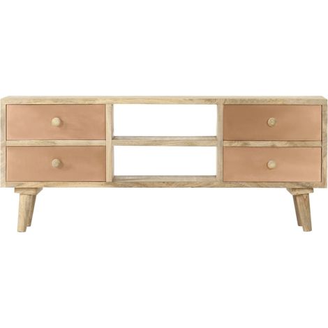 Maison Exclusive - TV-Schrank 110×30×45 cm Mango Massivholz