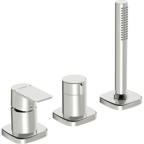HANSA HANSASTELA Fertigmontageset für Wanne/Brause, 3-Loch, (1/3)