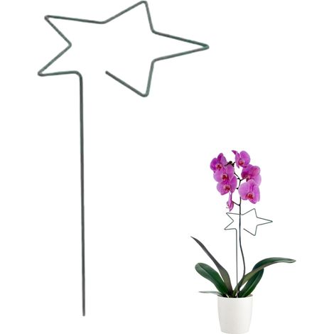 Support rond en fer pour plantes grimpantes, tige de fixation intérieur/extérieur, support métallique de jardin, pot à plantes (1/5)