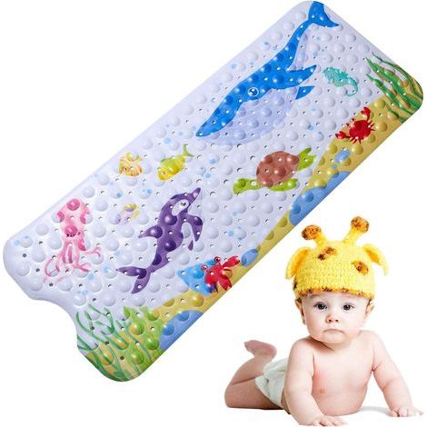 Badematte, rutschfeste Badematte, rutschfeste Duschmatte, rutschfeste Babybadematte, 100 x 40 cm (1/5)