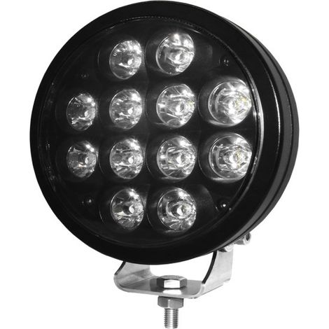 Phare de Travail NOIR LED Rond 60W 7" XENLED en Aluminium pour 4X4 - Camion - Tracteur - Agriculture