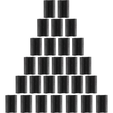 Lot de 100 patins chaise en plastique noir, résistants aux chocs et (1/5)