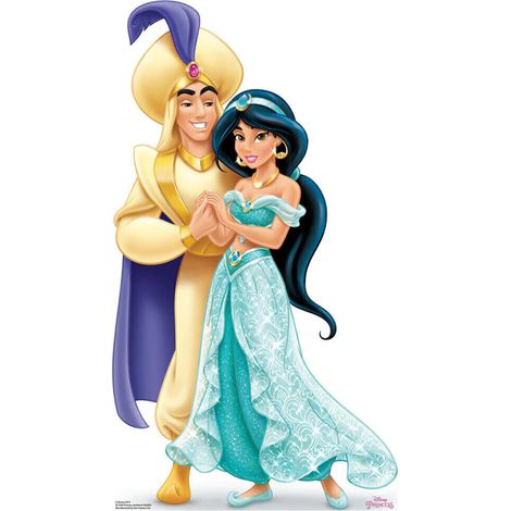 Figurine en carton Disney Princesse Jasmine et Aladdin Hauteur 89 cm (1/5)