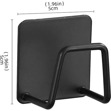 2 x Schwammhalter für Küchenspüle, selbstklebend, 304 Edelstahl, Schwammhalter für Küche und Badezimmer
