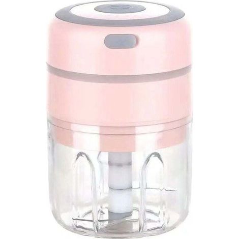 Mini picadora eléctrica de alimentos para cocina, batidora recargable USB multiusos para verduras, frutas y carne, 8,5 x 8,5 x 13 cm - KZQ