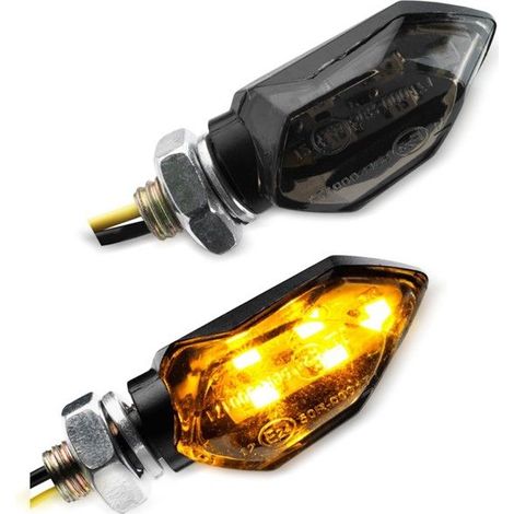 LED-Motorradblinker Lumitecs TX12 2 Stück getönt schwarz