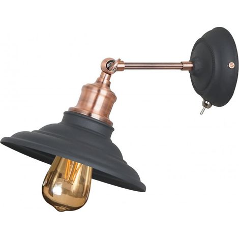 AC220-240 V, 50/60 Hz, 1 ampoule E27, max. 40 W, diamètre 20 cm, monobloc, noir (1/3)