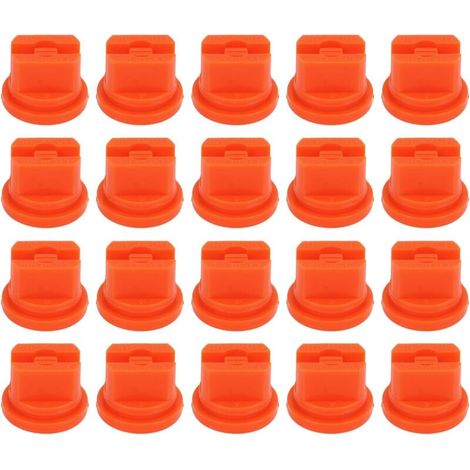 Paquete de 20 boquillas de pulverización planas de plástico de alta presión para drones pulverizadores agrícolas, color naranja (Orange) - (1/5)