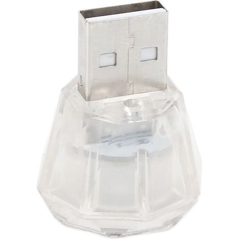 Kit de 10 mini lampes LED USB 5V pour éclairage intérieur de voiture, maison ou bureau, lumière bleu glacier. (1/5)