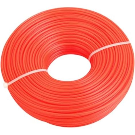 Fil Coupe Bordure Universel, 3.0 mm x 55 m Bobine de Fil Rond en Nylon pour Coupe-Bordure débroussailleuse Diamètre, Fil de Coupe de Remplacement Ligne de Trimmer (1/5)