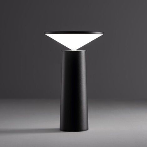 Rechargeable Wireless LED Desk Lamp, LED Night Light, Touch Bedside Lamp, USB Rechargeable for 3 Colors (Black) (1/5)