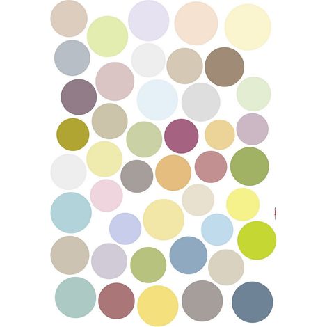 -Dots- Sticker Décoration murale Points Multicolores - 50x70cm (1/3)