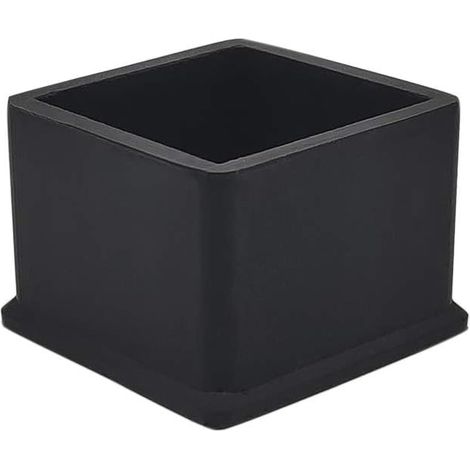 4 tapis en caoutchouc antidérapant carré pour chaise, pied de table, 30 x 30 mm (3,0 x 3,0 cm), noir (1/2)