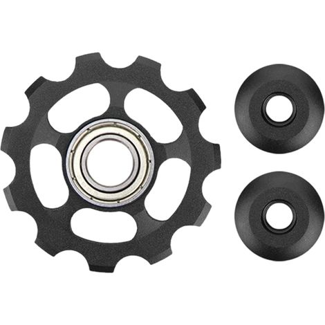 Pignon de vélo en alliage d'aluminium antirouille, durable, noir, composants de vélo remplaçables (1/5)