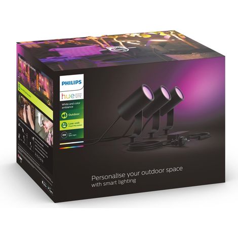 Spot extérieur LED LILY - Kit 3 Spots 8W - Anthracite, Éclairage extérieur compatible avec Assistant (1/5)