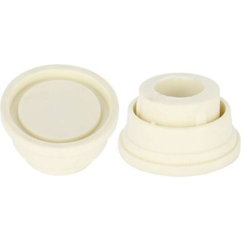 Tampon D'échelle De Piscine 2 Pièces Embouts D'échelle pour Piscine Creusée Ensemble De Pare-Chocs en Caoutchouc Blanc pour Échelles De Piscine, Pièces De Rechange Universelles