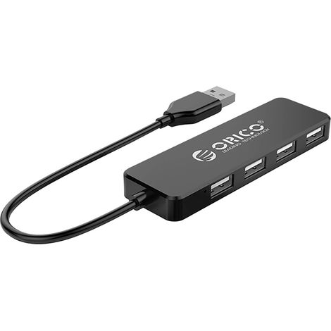 Orico FL01 Hub USB-A, station d'accueil 4 ports USB-A 2.0 - Noir (1/4)