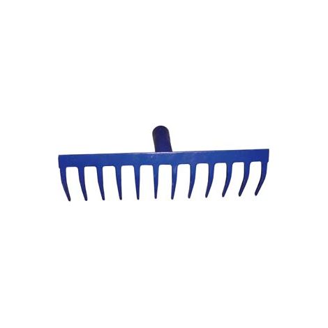 RASTRELLO IN ACCIAIO VERNICIATO SPESSORE MM.5,2- - 10 denti - 3 pezzi IL CAMPO