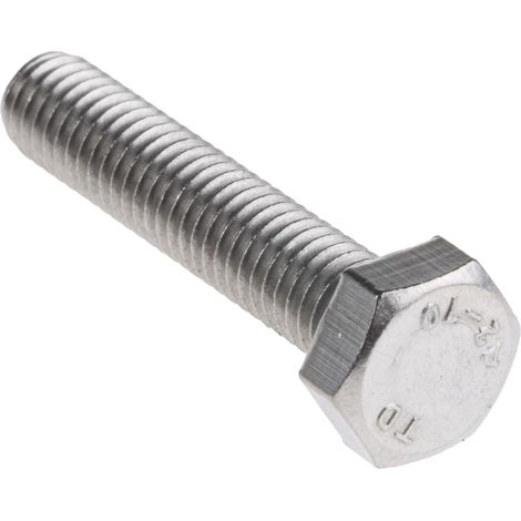 Vis à tête hexagonale, Acier Inoxydable A2 304 Brut, M6 x 30mm ( Prix pour Sachet de 100 )