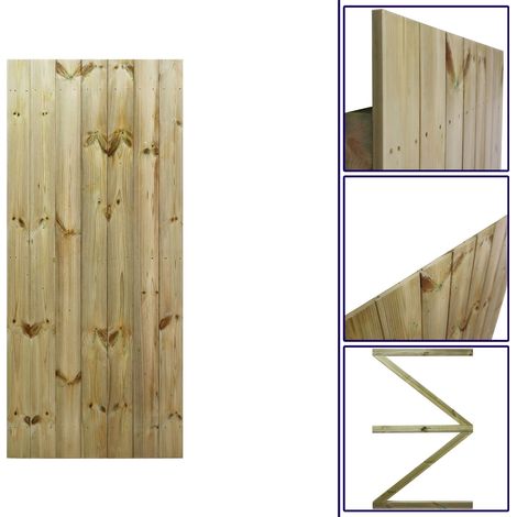 Premier 6ft Tongue & Groove 75cm Wide Semi-Braced Flat Top Gate