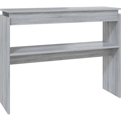 Mesa consola madera contrachapada gris Sonoma 102x30x80 cm vidaXL