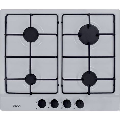 Elleci Style 60 G68 Weiß Eingebaut 58 cm Gas 4 Brenner