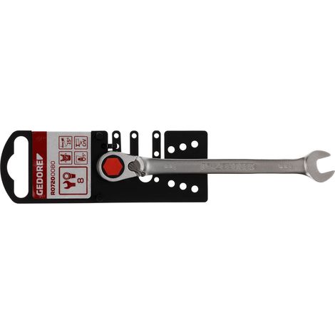 R07200080 Llave de carraca de anillo reversible SW8 mm 135 mm (1/4)