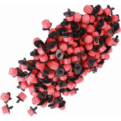 Adjustable Drip Irrigation Heads, 1-4 Inch Barbed Thread, Engineering Plastic, On/Off Flow Control, for Plant and Flower Irrigation Systems (150) (1/5)