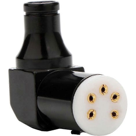 Connecteur femelle à 90° pour platine vinyle haute fidélité (fiche DIN 5 broches). (1/5)