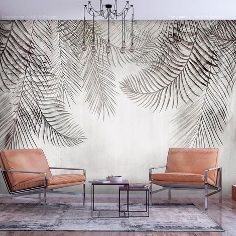Papier peint adhésif Night Palm Trees - 196 x 140 cm (1/4)