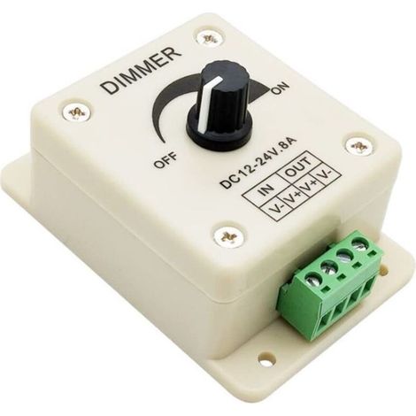 1 Stück LED-Dimmerschalter, einstellbares Dimmer-Steuermodul, Lichtdimmschalter, Einzelfarben-Steuergerät, DC 12V 24V 8A einstellbarer Dimmerschalter (1/5)