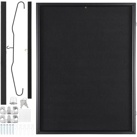 Mophorn-Trikot-Präsentationsrahmen, 23,3x31,2x1,5 Zoll, große, abschließbare Sport-Trikot-Schattenbox mit 98 % UV-geschütztem PC-Glas und Kleiderbügeln, für Baseball-Trikots und -Uniformen, Basketball