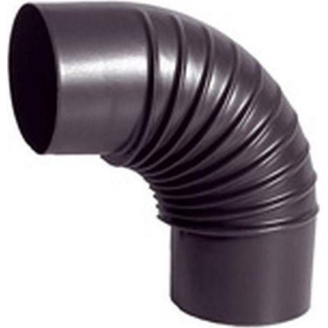 Gomito 90° Porcellanato Stufe A Legna Nero Opaco "Ala Smalto Classic" - ø mm.130 (1/10)