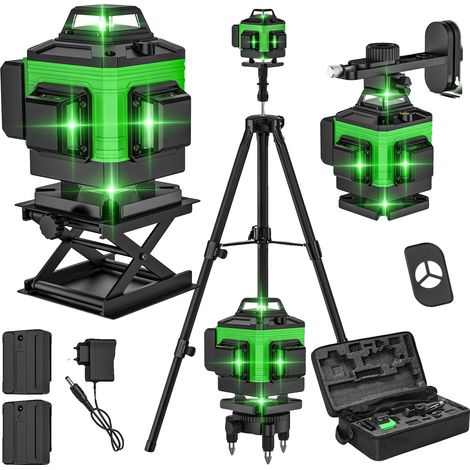 Niveau Laser, Projection à 16 Lignes, Rechargeable par USB, Ensemble de 16 lignes (1/2)