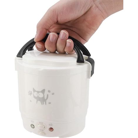 Cuiseur à Riz électrique 12V 100W 1.3 L Portable Cuiseur à Riz Cuiseur à Vapeur pour Voiture pour la Cuisson des Ragoûts de Riz de Soupe (1/5)