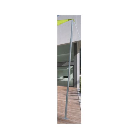 Mât en acier pour voile d'ombrage Ø 50 mm – Hauteur 2,40 m – Fixation robuste avec embase à visser – Accessoire pro pour extérieur – Morel (1/4)