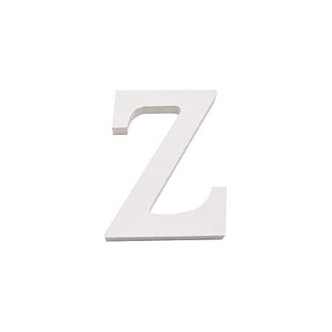 Letra Z madera decorativo 11 cm  Blanco (1/3)