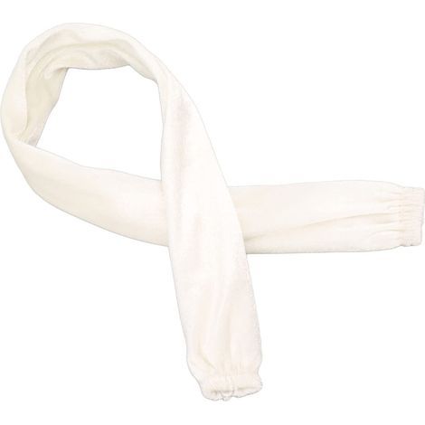 Housse de Cordon en Tissu, Couverture de Chaîne en Flanelle à Large Application, Anti-poussière avec Fermeture éclair pour câble. (Blanc) (1/5)