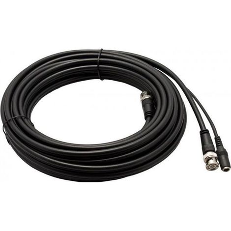 60m Professional Copper RG59 BNC Video and DC Power CCTV Cable - Black