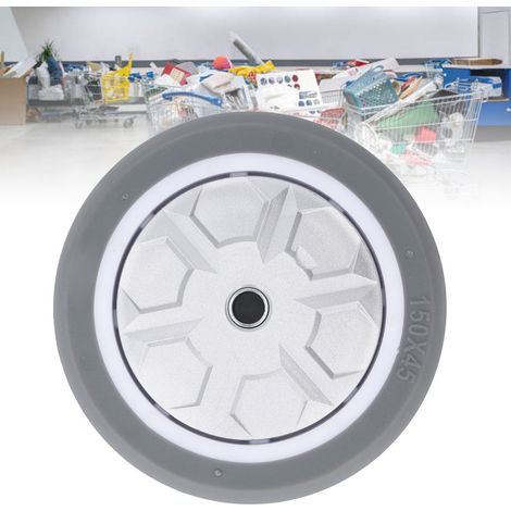 15 cm (6 Zoll) große, robuste TPR-Gummirollen, verschleißfest und leise (1/5)