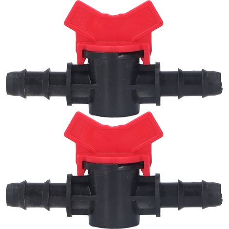 Kit d'accessoires comprenant 2 vannes de régulation de débit, régulateur d'arrêt d'eau et interrupteur en ABS, 12 mm / 0,47 po (1/5)