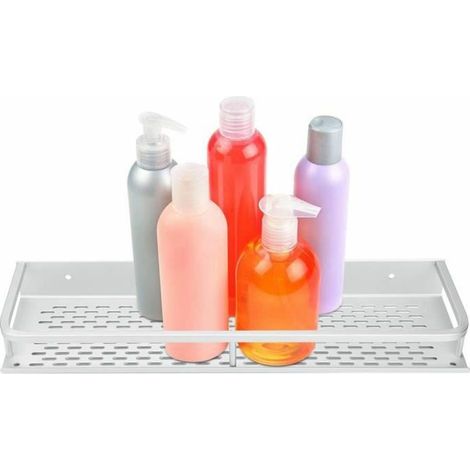 royaluxe - support de salle de bain en argent économiser de l'espace (1/4)