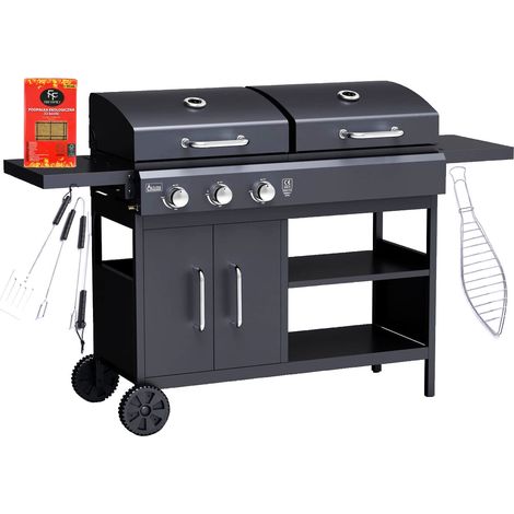 Activa Combo III Gas- und Holzkohlegrill (1/4)