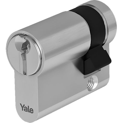 Cylindre européen de sécurité maximale pour Serrure YC201KD325005N1 Nickelé, 32/50mm, Double, Frictionné, 5 clés avec Piste Snake, 14 Broches
