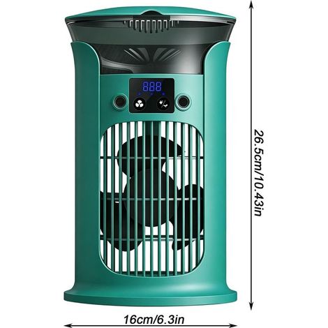 Nebelventilator – 26,5 cm (10,43 Zoll), 880 ml Wassertank, 3 Geschwindigkeitsstufen, Tischventilator mit Luftbefeuchter, LED-Licht und USB-Anschluss für Zuhause, Büro, Schlafzimmer und zur Verbesserun (1/4)