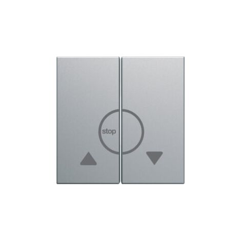 Enjoliveur bouton-poussoir volet roulant gallery titane HAGER WXD301T (1/2)