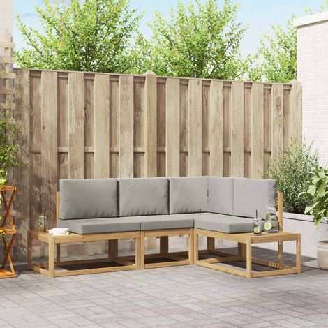 Conjunto de sofás de exterior 3 Pieza y Gris Claro (1/5)