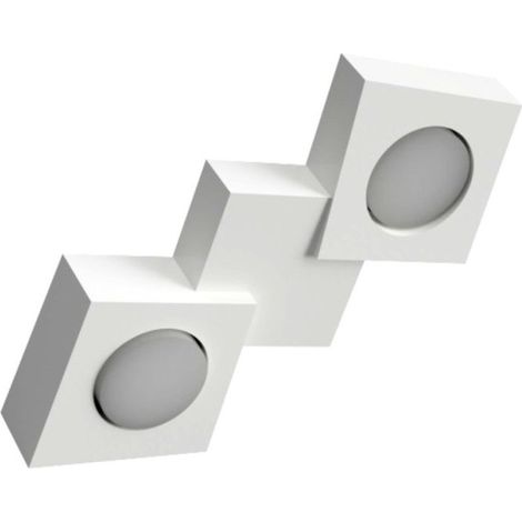Plafoniera gesso lampadari bartalini gnikcolb 2 plap13 gx53 led verniciabile