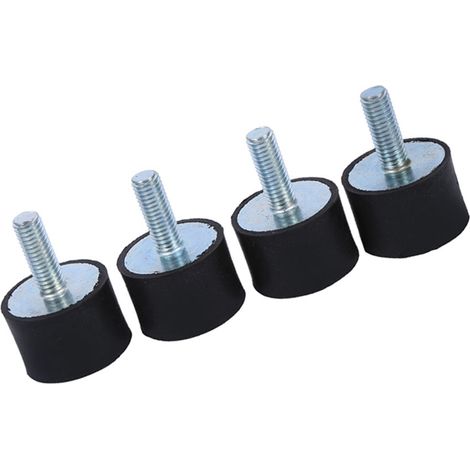 4 supports en caoutchouc pour amortisseurs, silentblocs anti-vibrations, bobines M8 (1/5)
